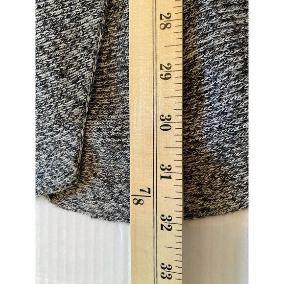 Nic + Zoe Black/White Double Breasted Knit Cardigan With Peplum Size L Academia - Picture 6 of 9